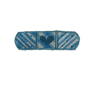 Dandy Flower Trash Clown-Core Artist Made Heart Bandaid Iron On Patch